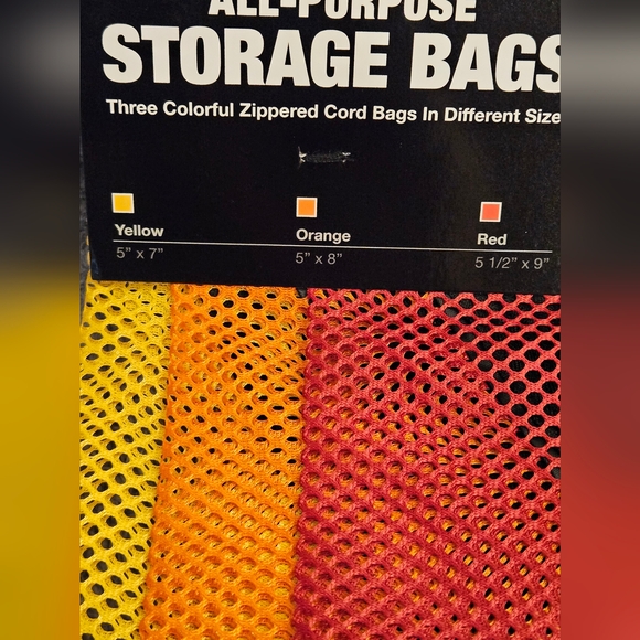 Vaultz Multi-Color Mesh Storage Bags, NWT - Picture 3 of 4